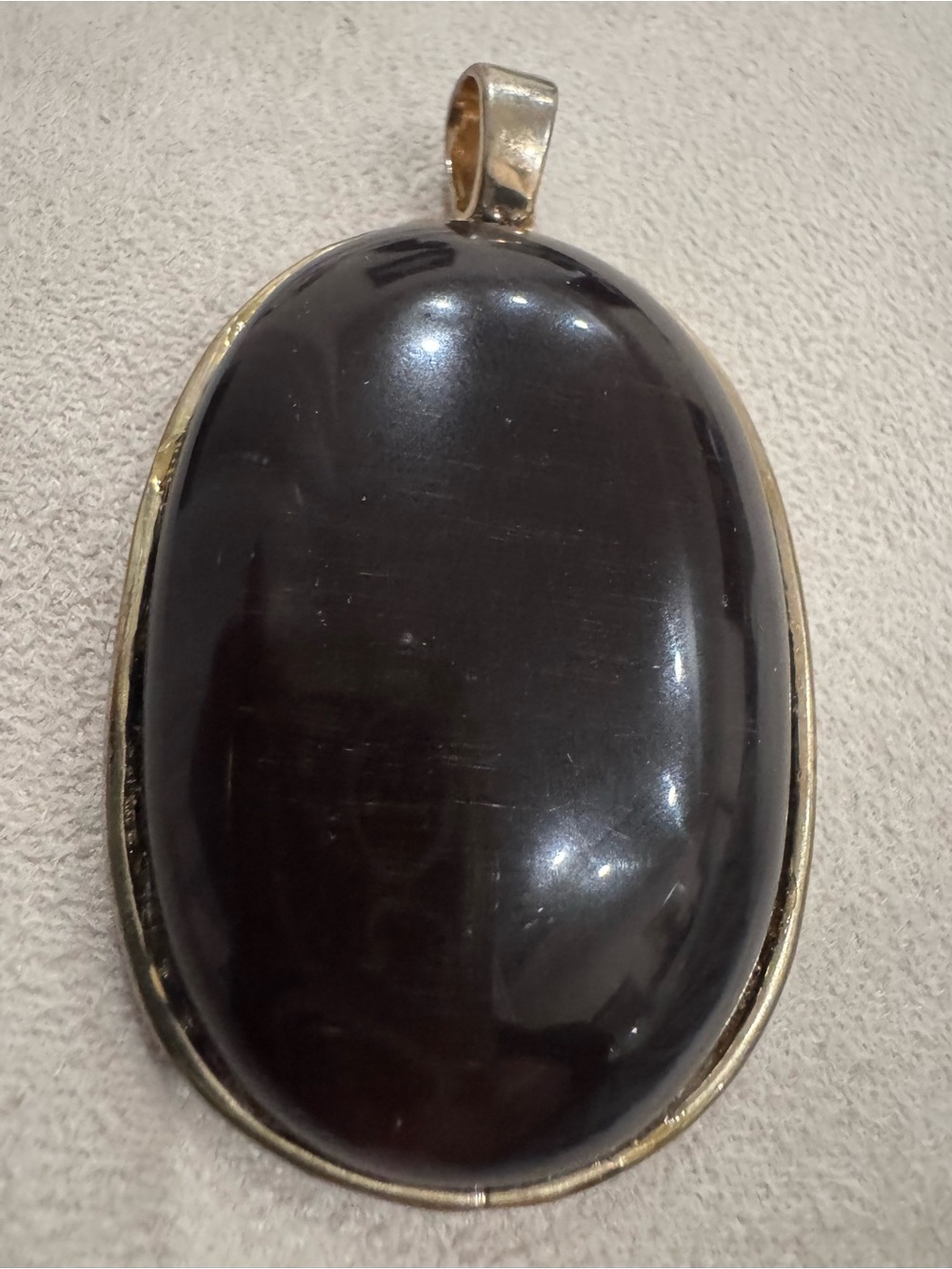 Vintage Banded Agate Pendant Gold Plated - Picture 10 of 16